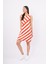 Paula Dress Diagonal Çizgili A Form Kolsuz Ince Kadın Triko Elbise - Kırmızı/beyaz 4