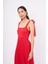 Styleboom x Peraluna Kelly Dress Askılı Bağlama Detaylı Rahat Kesim Midi Boy Yazlık Kadın Triko Elbise - Kırmızı 2