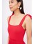 Styleboom x Peraluna Kelly Dress Askılı Bağlama Detaylı Rahat Kesim Midi Boy Yazlık Kadın Triko Elbise - Kırmızı 3