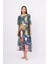 Magıc Moments Long Dress Anne Kız Baskılı 130 cm Uzun Saten Kolsuz Elbise - Çok Renkli 1