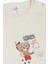 Erkek Bebek Çıtçıtlı Zıbın Body Ressam Kedicik Baskılı 9 Ay-3 Yaş, Krem 3