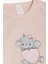 Kız Bebek Çıtçıtlı Zıbın Body Kalpli Bebek Fil Baskılı 9 Ay-3 Yaş, Pudra 3