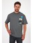 Erkek Bisiklet Yaka Baskılı T-Shirt 7023 1