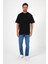 Erkek Bisiklet Yaka Aslan Baskılı T-Shirt 7025 5