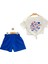 Kız Çocuk Şort Takım - Çikoby - Indigo - 4 Yaş - CE30431-İNDİGO-4 Yaş 1