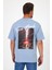Erkek Bisiklet Yaka Los Angeles Baskılı T-Shirt 7029 4