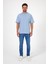 Erkek Bisiklet Yaka Los Angeles Baskılı T-Shirt 7029 5