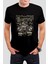 Motorsiklet Baskılı Siyah Unisex Tişört C450 1