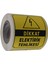 Dikkat Elektirik Tehlikesi Etiketi 70MM x 80MM Ruloda 250 Adet 3