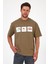 Erkek Bisiklet Yaka Baskılı T-Shirt 0210 1