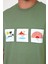 Erkek Bisiklet Yaka Baskılı T-Shirt 0210 3
