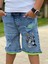 Beyaz T-Shirt Kot Mavi Şort 5