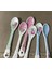 6'lı Porselen Çay Kaşık Set 11cm Çiçekli Beyaz Mavi Pembe Yeşil Dekoratif Hediyelik Şık Klasik 8