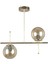 Çello Modern Tasarım - Metal Gold Renk Bal Camlı Yemek Masası Üstü -Salon 2 Li Avize 2