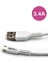 Micro & USB 3.4 A Şarj ve Data Kablosu 1 Metre Beyaz 1