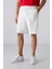 Ekru Pamuklu Kalın Yumuşak Dokulu Comfort Fit Basic Erkek Şort - 81261 1