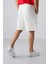 Ekru Pamuklu Kalın Yumuşak Dokulu Comfort Fit Basic Erkek Şort - 81261 5