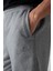 Gri Melanj Pamuklu Kalın Yumuşak Dokulu Comfort Fit Basic Erkek Şort - 81261 3