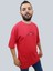 Erkek Lost Oversize Bisiklet Yaka Kırmızı Tişört 3