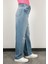 John Borners Kadın Likrasız Wide Leg Jean 4