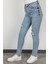 Kadın Lazerli Skinny Jean Mavi Kar Yıkama - 1051 2