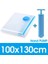 K-100X130CM-1KIT Şeffaf Vakum Sıkıştırma Torbası El Pompası ile Ev Giysileri Yorgan Saklama Çantası Yerden Tasarruflu Çift Fermuarlı Mühür Vakum Torbaları (Yurt Dışından) 1