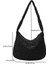 Siyah Pamuk Kafes Desen Omuz Çantası Uzay Pamuk Crossbody Çanta Bayanlar Büyük Kapasiteli Tote Çanta Tüy Yastıklı Kadın Kapitone Alışveriş Çantası (Yurt Dışından) 2