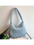 Siyah Pamuk Kafes Desen Omuz Çantası Uzay Pamuk Crossbody Çanta Bayanlar Büyük Kapasiteli Tote Çanta Tüy Yastıklı Kadın Kapitone Alışveriş Çantası (Yurt Dışından) 3