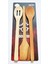 3'lü Ahşap Onton Wood Tools Spatula Kaşık Süzgeçli Kaşık Seti 3