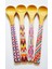 4'lü Bambu Ahşap Desenli Spoon Bamboo Yuvarlak Ağızlı Dondurma Kaşığı Ölçü Kaşığı 16CM Kaşık 1