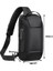 Siyah Erkek Çok Fonksiyonlu Anti-Hırsızlık USB Omuz Çantası Erkek Çanta Omuz Crossbody Seyahat Sling Göğüs Çanta Paketi Messenger Paketi Erkek (Yurt Dışından) 1
