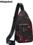 E2-Red Erkek Göğüs Çantası Kulaklık Delikli USB Şarj Çantaları Çok Fonksiyonlu Sling Çanta Anti Hırsızlık Seyahat Paketi Erkek Iş Omuz Çantaları (Yurt Dışından) 1