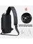 Siyah 50028 Yeni Erkekler Anti Hırsızlık Göğüs Çantası Omuz USB Şarj Crossbody Paketi Okul Kısa Seyahat Haberciler Spor Salonu Erkek Sling Spor Paketi (Yurt Dışından) 5