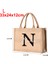 L-33X24X12CM Not Adı Veya Logo Özel Ad Jüt Çanta Kişiselleştirilmiş A-Z Çuval Bezi Logo Baskı Alışveriş Çantası Tote Butik Küçük Işletme Hediyesi Kızlar Gezisi Düğün (Yurt Dışından) 1