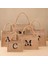 L-33X24X12CM Not Adı Veya Logo Özel Ad Jüt Çanta Kişiselleştirilmiş A-Z Çuval Bezi Logo Baskı Alışveriş Çantası Tote Butik Küçük Işletme Hediyesi Kızlar Gezisi Düğün (Yurt Dışından) 5