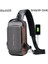 Gri 50028 Yeni Erkekler Anti Hırsızlık Göğüs Çantası Omuz USB Şarj Crossbody Paketi Okul Kısa Seyahat Haberciler Spor Salonu Erkek Sling Spor Paketi (Yurt Dışından) 1