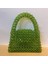 Kahverengi LX19X5X11CM Özelleştirilmiş Boncuk Çanta Yeşil El Dokuma Ünlü Çanta Üstten Saplı Çantalar ve Çantalar Benzersiz Tasarım Bayanlar Parti Çantası (Yurt Dışından) 4