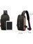 Kahverengi Erkek Su Geçirmez USB Oxford Crossbody Çanta Anti-Hırsızlık Omuz Tek Kollu Çanta Çok Fonksiyonlu Kısa Seyahat Messenger Göğüs Paketi Erkekler Için (Yurt Dışından) 1