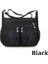 Siyah Su Geçirmez Oxford Kumaş Kadın Crossbody Çanta Naylon Omuz Çantası Çok Cep Çanta Büyük Kapasiteli Messenger Çanta Seyahat Çantaları (Yurt Dışından) 1