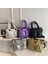Beyaz Moda Omuz Çantası Büyük Kapasiteli Kadın Askılı Çanta Düz Renk Yumuşak Crossbody Çanta Bayanlar Kapitone Pilili Tek Kollu Çanta (Yurt Dışından) 3