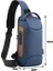 Mavi Erkek Su Geçirmez USB Oxford Crossbody Çanta Anti-Hırsızlık Omuz Tek Kollu Çanta Çok Fonksiyonlu Kısa Seyahat Messenger Göğüs Paketi Erkekler Için (Yurt Dışından) 1