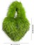 Yeşil Kalp Şeklinde Kürklü Omuz Çantası Kadın Çanta Y2K Kızlar Çanta Kabarık Taklit Kürk Crossbody Çanta Trendy Peluş Shopper Kış Çanta (Yurt Dışından) 1