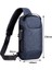 Mavi Erkek Çok Fonksiyonlu Anti-Hırsızlık USB Omuz Çantası Erkek Çanta Omuz Crossbody Seyahat Sling Göğüs Çanta Paketi Messenger Paketi Erkek (Yurt Dışından) 1