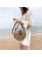 B-Bej Resim Olarak Rahat Yarım Ay Kadın Saman Rattan Omuz Çantaları Hasır Dokuma Bayan Hollow Crossbody Çanta Yaz Plaj Seyahat Küçük Çanta Çanta (Yurt Dışından) 3