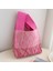 Yeşil Sarı Pembe Mini Kadın Kızlar Omuz Çantası Minimalist Kore Niş Tasarım Tote Çanta El Yapımı Düğüm Bilek Çanta El Yapımı Yeniden Kullanılabilir Örgü Çanta (Yurt Dışından) 3