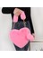 Mavi 23X20 cm Sevimli Peluş Bayan Omuz Çantası Taklit Kürk Sıcak Satış Çanta Moda Kadın Debriyaj Çanta Aşk Çanta Kalp Şeklinde Messenger Çanta (Yurt Dışından) 4
