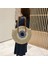Bej Yaz Yuvarlak Hasır Kamış Örgü Çanta Renk Ekleme El Yapımı Dokuma Plaj Kadın Messenger Omuz Crossbody Bez Çantalar Çanta Seyahat (Yurt Dışından) 5
