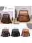 Siyah Erkek Vintage Deri Crossbody Omuz Çantaları Yüksek Kaliteli Tote Moda Iş Adamı Messenger Çanta Deri Çanta Fanny Paketi (Yurt Dışından) 4