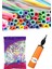 Makaron Soft Sosis Balon Karışık Renk Uzun Ince Balon 1 Adet Balon Pompası 100'Lü 1