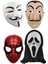 Karışık Maske Seti Vandetta Maskesi + Salvador Dali La Casa De Papel + Çığlık + Örümcek Adam 4'Lü 1